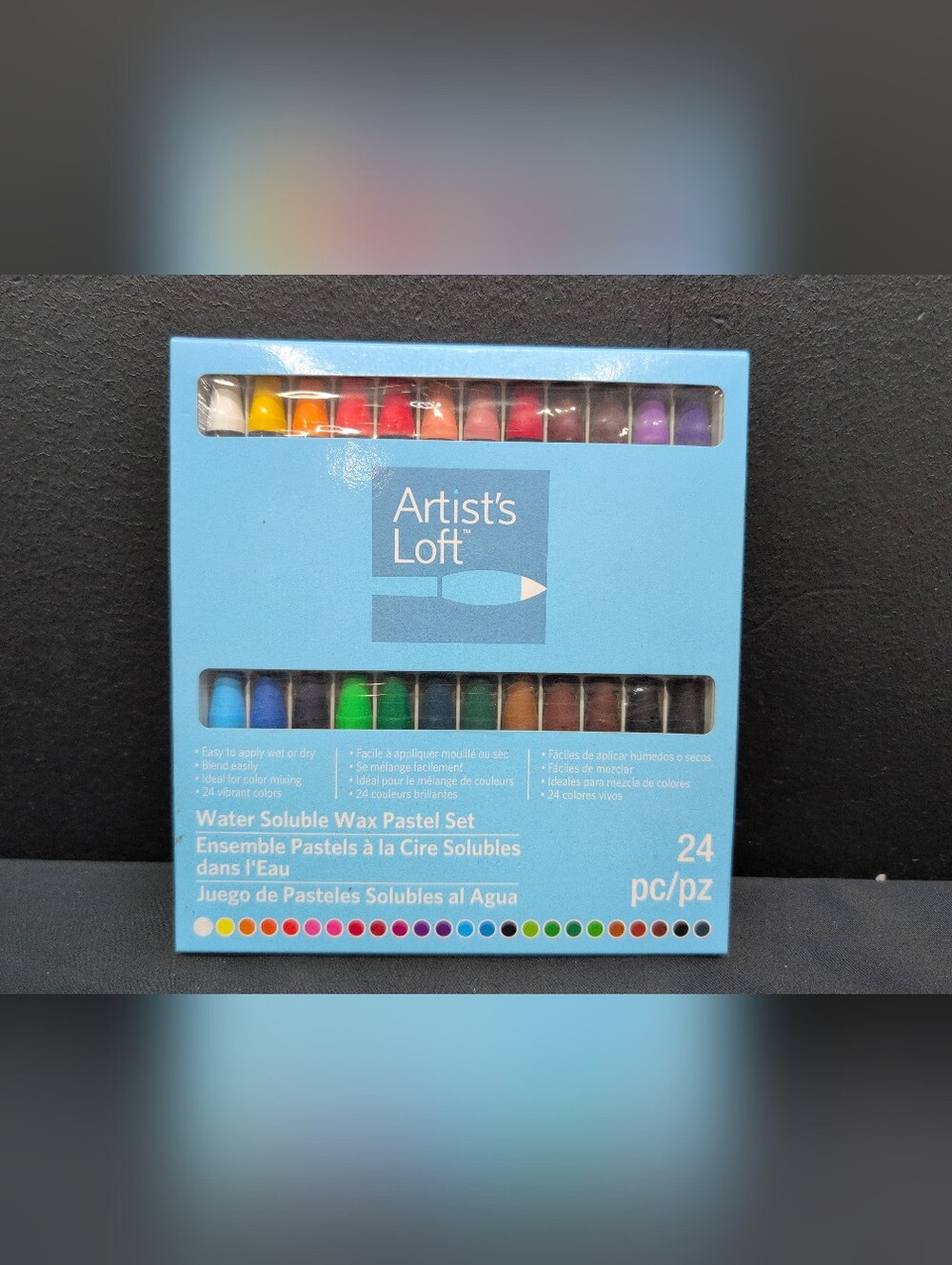 Artist’s Loft Water Soluble Wax Pastel Set 24 Piece Assorted Colors Blend Easily